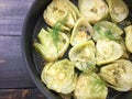 Italian Braised Fennel in a Skillet