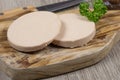 Foie gras on a cutting board Royalty Free Stock Photo