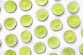 Slices of fresh juicy limes on white background Royalty Free Stock Photo