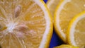 Slices of fresh lemon