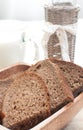 Slices of fresh rye bread Royalty Free Stock Photo