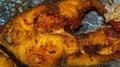 Slices of fried Pangasius fish.