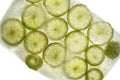 Slices of frozen Lime Fruit