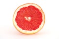 Slices of grapefruit macro closeup on white background Royalty Free Stock Photo