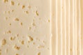 Slices of Havarti cheese close view Royalty Free Stock Photo