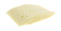 Slices of Havarti cheese on a white background Royalty Free Stock Photo