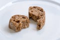 Slices of healthy and nutricious brown bread on a plate