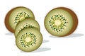 Slices of kiwi fruit