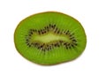 Slices kiwi fruit isolated on white background top view Royalty Free Stock Photo