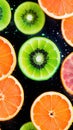 Slices of lemon, lime, orange and grapefruit . Royalty Free Stock Photo