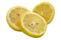 Slices of lemon on white Royalty Free Stock Photo