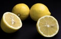 Slices of Lemons with mint.Close up image. Royalty Free Stock Photo