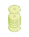 Slices of limes