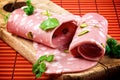 Slices of Mortadella Royalty Free Stock Photo