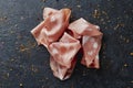 slices of mortadella Royalty Free Stock Photo