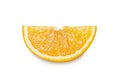 Slices of orange isolated on white background. Clipping path. Royalty Free Stock Photo