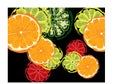 Abstract slices of citric fruits