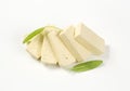 Slices of plain firm tofu