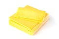 Slices of processed cheese on a white background. Royalty Free Stock Photo