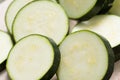 Slices of raw zucchini closeup Royalty Free Stock Photo