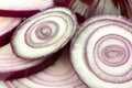 Slices of red onion background