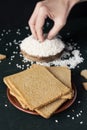 Slices of rice flour bread Royalty Free Stock Photo