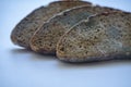 slices of rye bread covered in mold. Spoiled bread Royalty Free Stock Photo