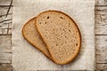 Slices in rye bread Royalty Free Stock Photo