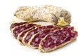 Slices of salame from Italy