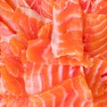 slices of salted red trout fish close-up Royalty Free Stock Photo