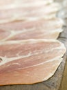 Slices of Serano Ham Royalty Free Stock Photo
