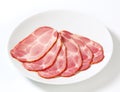 Slices of smoked pork neck Royalty Free Stock Photo