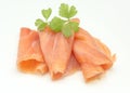 Slices of smoked salmon Royalty Free Stock Photo