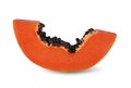 Slices of sweet papaya isolate on white background. Full depth of field Royalty Free Stock Photo