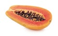 Slices of sweet papaya isolated on white background Royalty Free Stock Photo