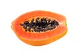 Slices of sweet papaya on white background Royalty Free Stock Photo