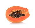 Slices of sweet papaya on white background Royalty Free Stock Photo