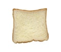 Slices toast bread isolated on white background. Top view Royalty Free Stock Photo