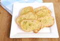 Slices of toasted garlic bread Royalty Free Stock Photo