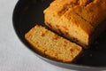 Slices of tutti frutti cake loaf made with whole wheat flour Royalty Free Stock Photo