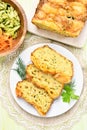 Slices of vegetable moist bread Royalty Free Stock Photo