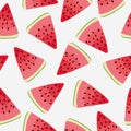 Slices of watermelon. Seamless background Royalty Free Stock Photo