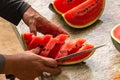 Slices of watermelon