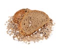 Slices whole grain bread Royalty Free Stock Photo