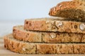 Slices of Whole Grain Bread macro Royalty Free Stock Photo