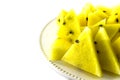 Slices of yellow watermelon Royalty Free Stock Photo