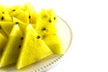 Slices of yellow watermelon Royalty Free Stock Photo