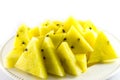 Slices of yellow watermelon Royalty Free Stock Photo