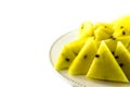Slices of yellow watermelon Royalty Free Stock Photo