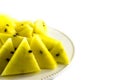 Slices of yellow watermelon Royalty Free Stock Photo